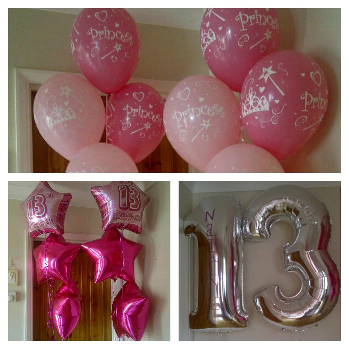 13th Birthday balloons
