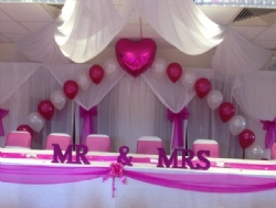 Balloon arch at Barleylands Craft Village function room