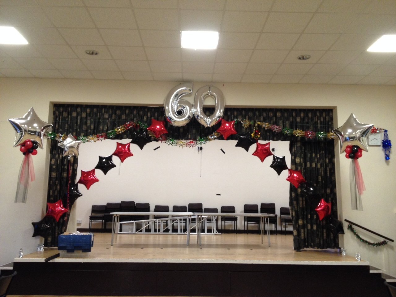 60th balloon arch at Orsett Village Hall