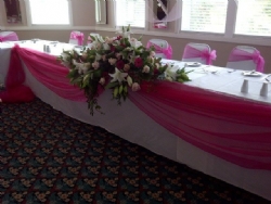 Material Top Table Swagging at The Holiday Inn Basildon