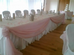 Material Top Table Swagging at Stock Brook Manor